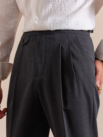 Marini Valdora Double-Pleat Wide Trousers