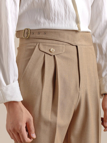 Marini Valdora Double-Pleat Wide Trousers