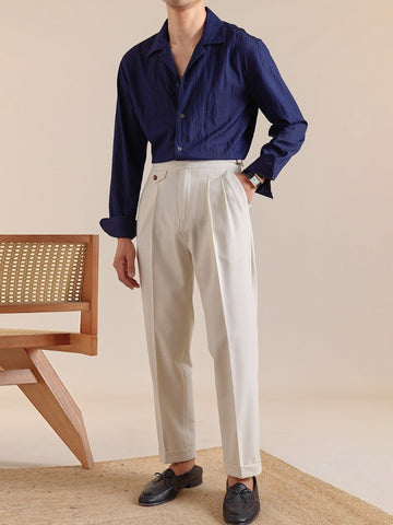 Marini Valdora Double-Pleat Wide Trousers