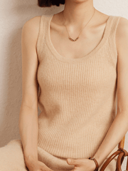 Marini Cashmere Ribbed Knit Tank Top