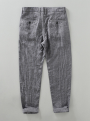 Men's Lightweight Linen Casual Pants, 100% linen