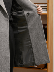 Wool Double-Breasted President Overcoat