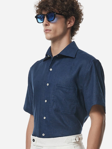 100% Linen Short-Sleeve Shirt