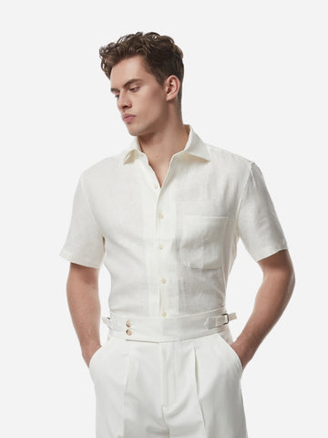 100% Linen Short-Sleeve Shirt