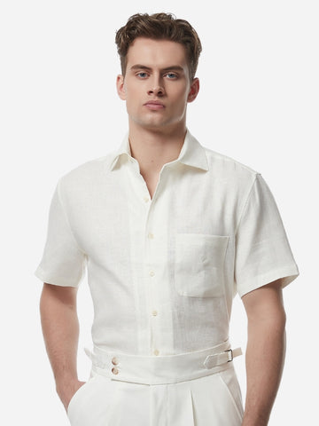 100% Linen Short-Sleeve Shirt
