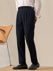 Marini Venezia Wool-Blend Striped Trousers