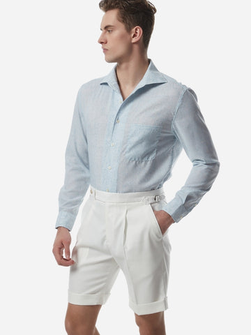 Marini Amalfi High-Waisted Linen Blend Shorts