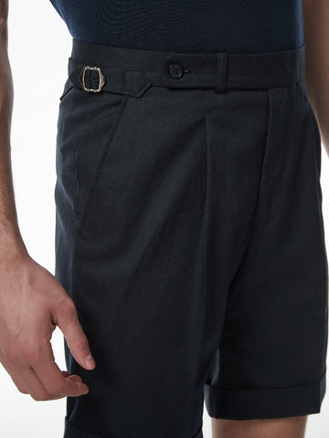 Marini Amalfi High-Waisted Linen Blend Shorts