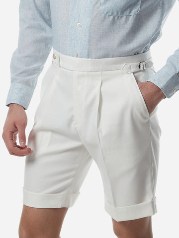 Marini Amalfi High-Waisted Linen Blend Shorts