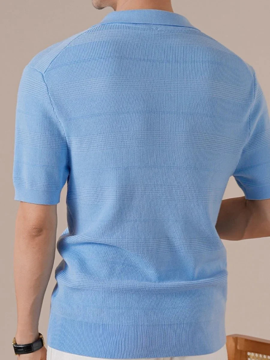 Marini Lyocell Cuban-Collar Polo