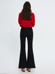 High-Waisted black Flared Jeans