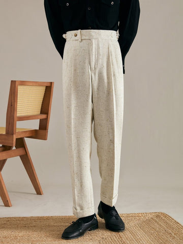 Marini Amalfi High-Waist Linen Trousers
