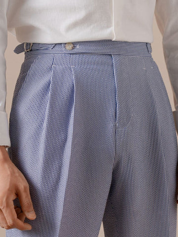 Marini Portonovo High-Waist Striped Trousers