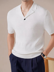 Marini Lyocell Cuban-Collar Polo