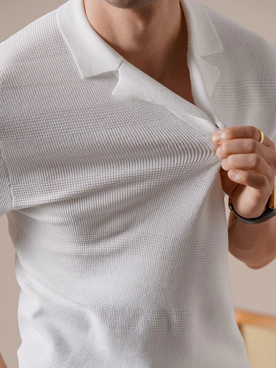 Marini Lyocell Cuban-Collar Polo