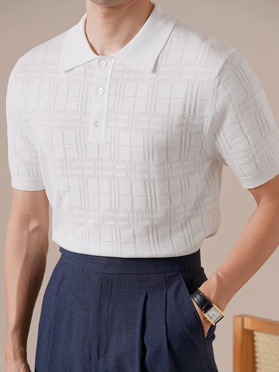 Marini Tencel Retro Knit Polo