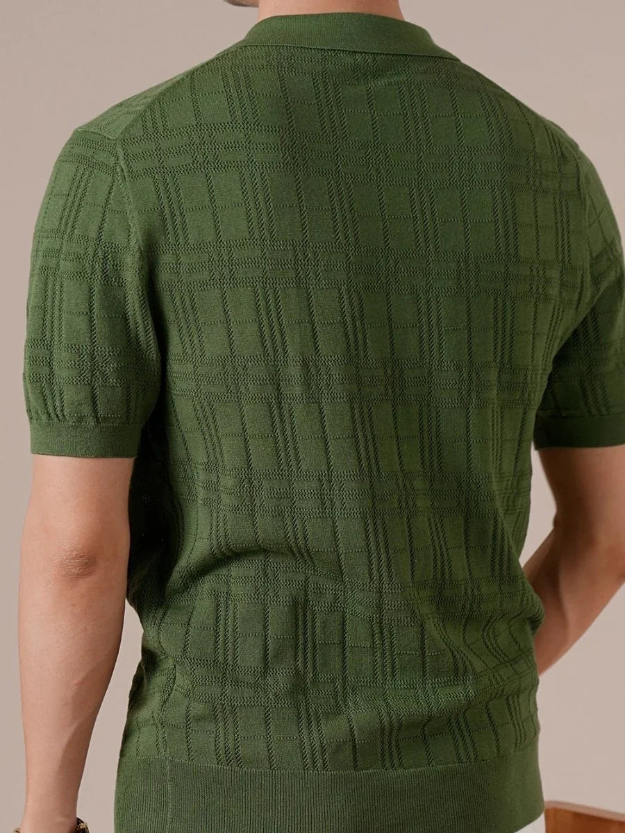 Marini Tencel Retro Knit Polo