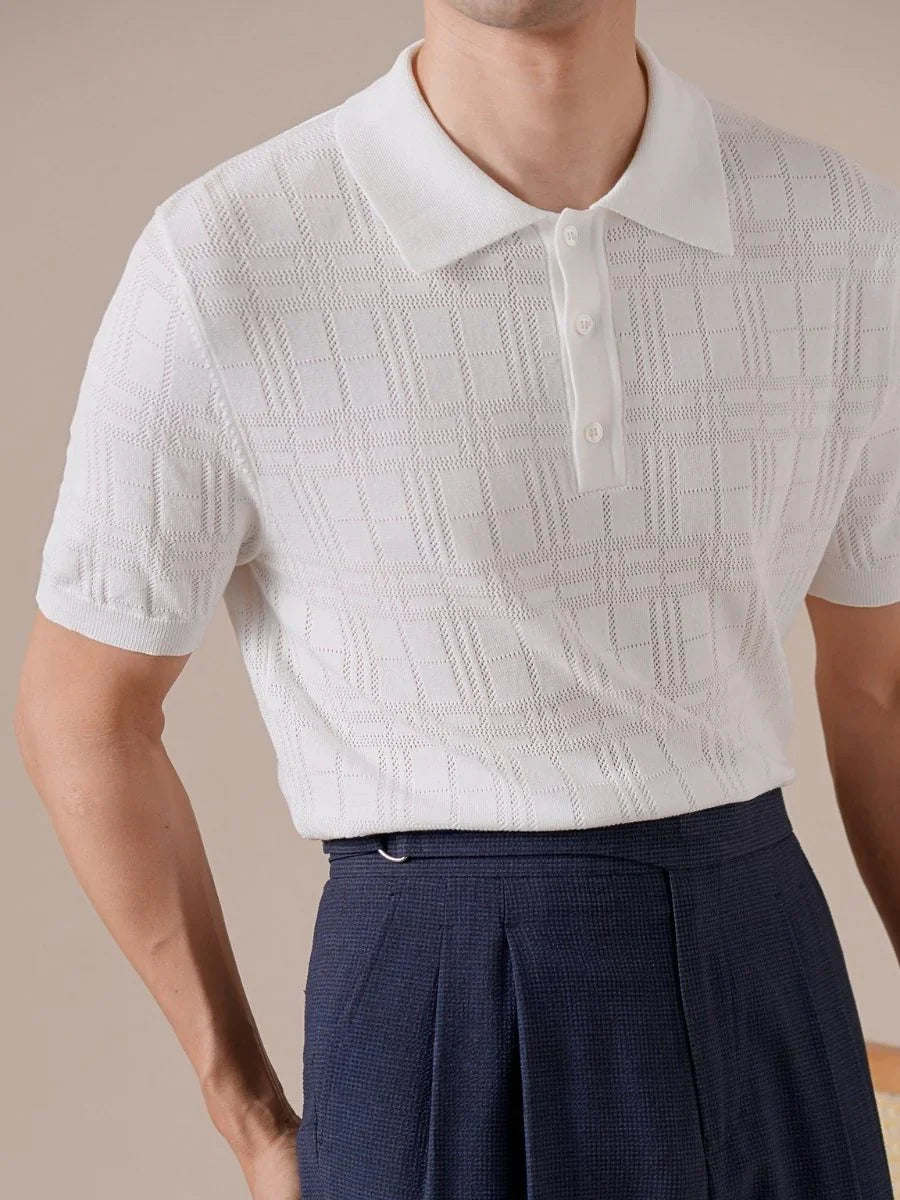 Marini Tencel Retro Knit Polo