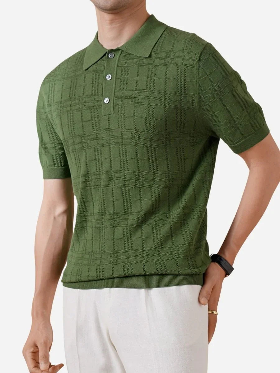 Marini Tencel Retro Knit Polo