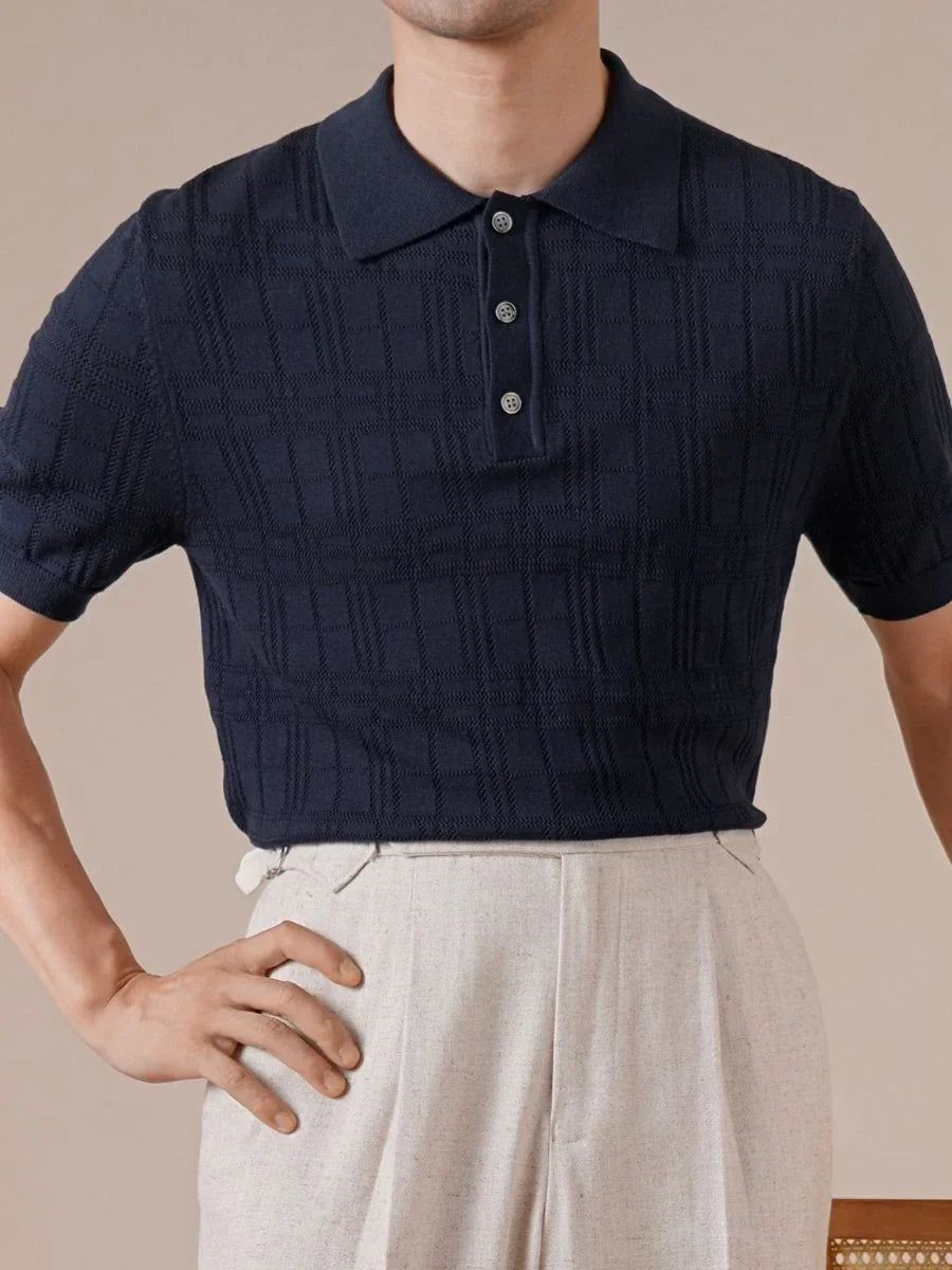 Marini Tencel Retro Knit Polo