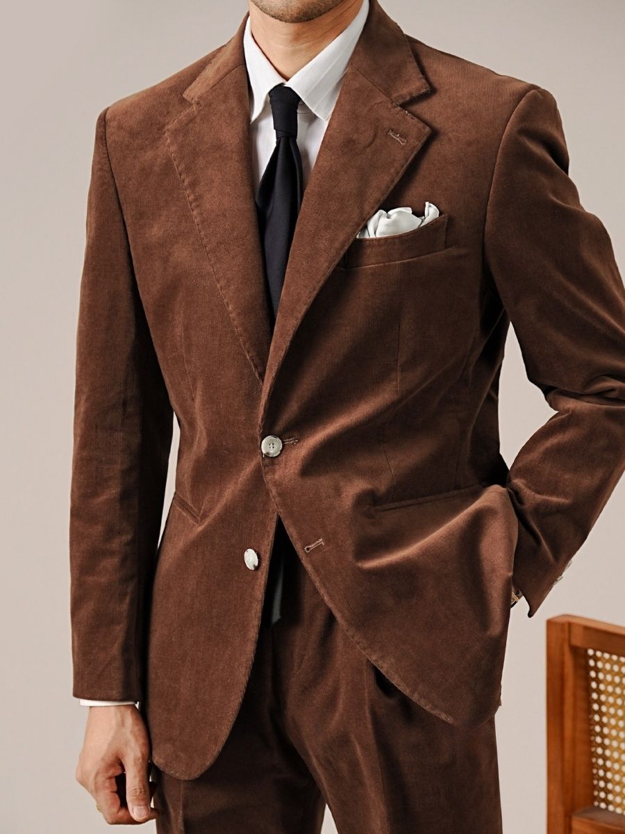 Marini Luni Corduroy Single-Breasted Blazer