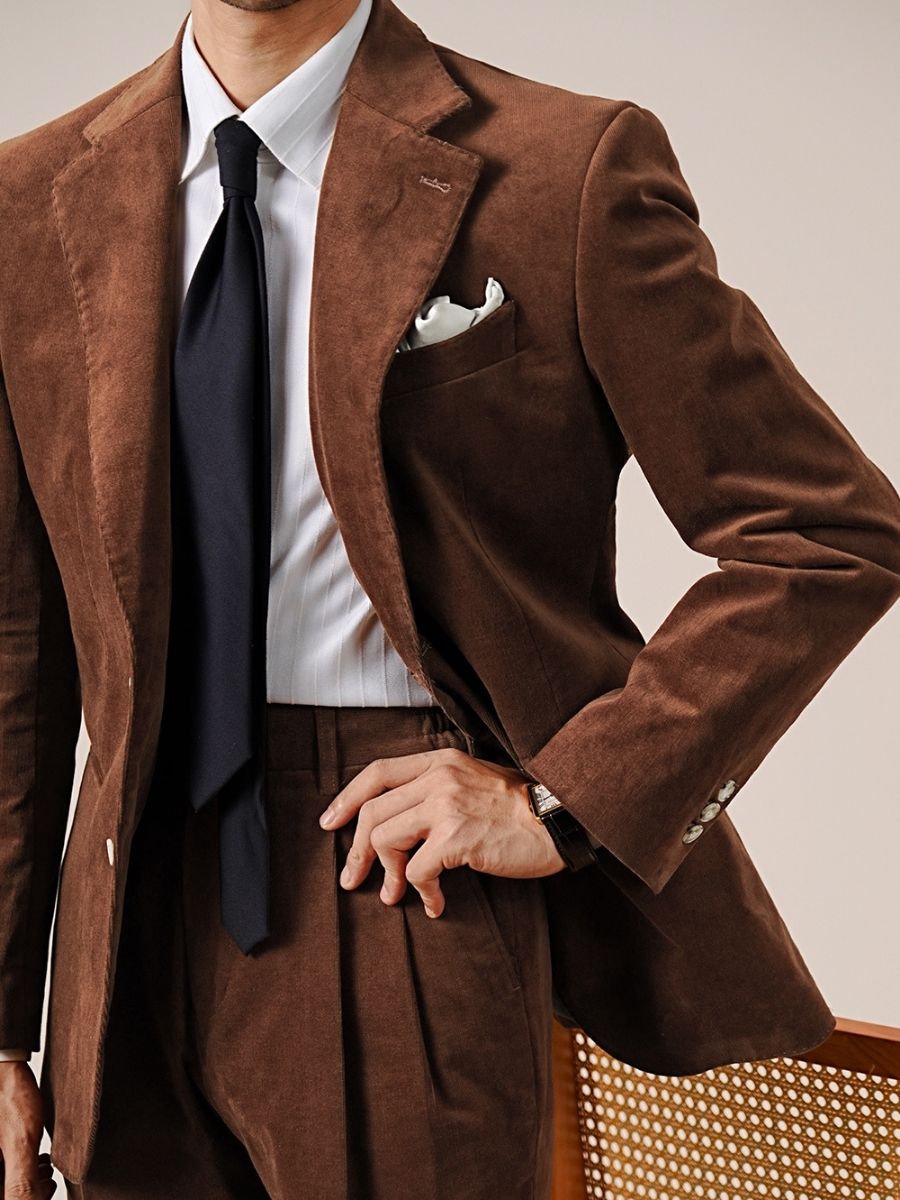 Marini Luni Corduroy Single-Breasted Blazer