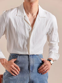 Marini Cuban Collar Relaxed Shirt