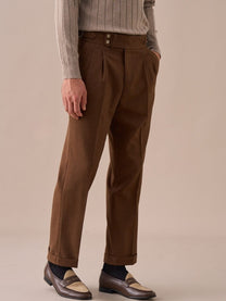 Marini Napoli High Waisted Double Pleated Pants