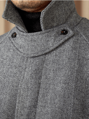 Marini Classic Wool Blend Balmacaan Coat