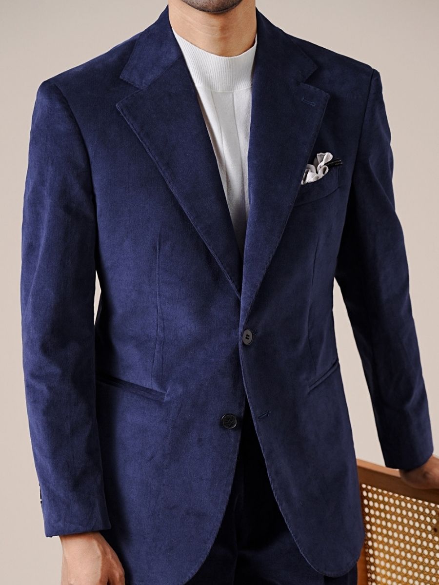Marini Luni Corduroy Single-Breasted Blazer