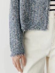 Women's Tweed Knit Cardigan Jacket