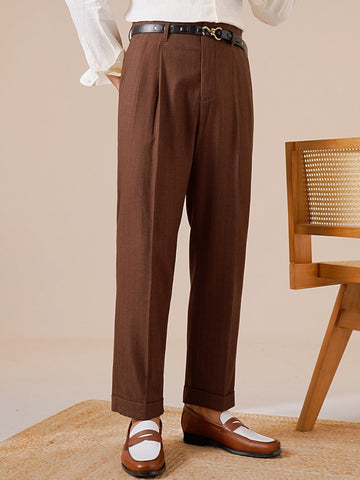 Marini Norcia Non-Iron High-Waisted Trousers