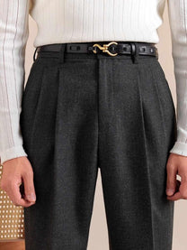 Marini Volterra High-Waist Belt Loop Trousers