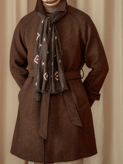 Marini Classic Wool Blend Balmacaan Coat