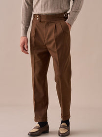 Marini Napoli High Waisted Double Pleated Pants