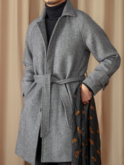 Marini Classic Wool Blend Balmacaan Coat