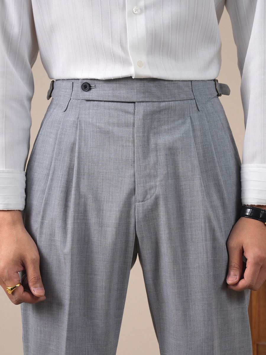 Marini Valdieri High-Waisted Double Pleated Pants