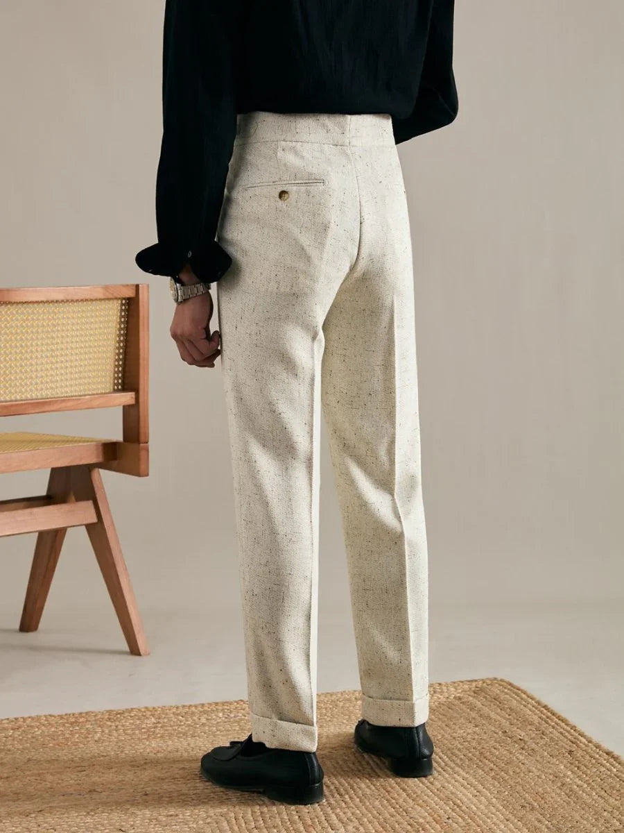 Marini Amalfi High-Waist Linen Trousers