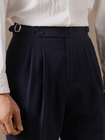 Marini Molfetta High Waisted Double Pleated Pants