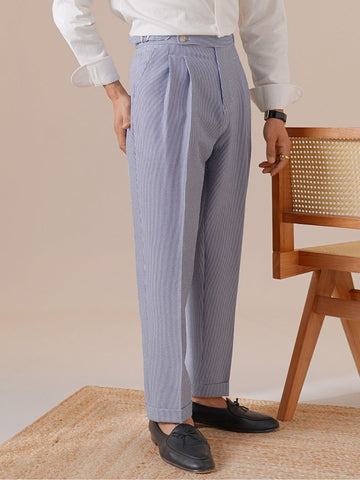 Marini Portonovo High-Waist Striped Trousers