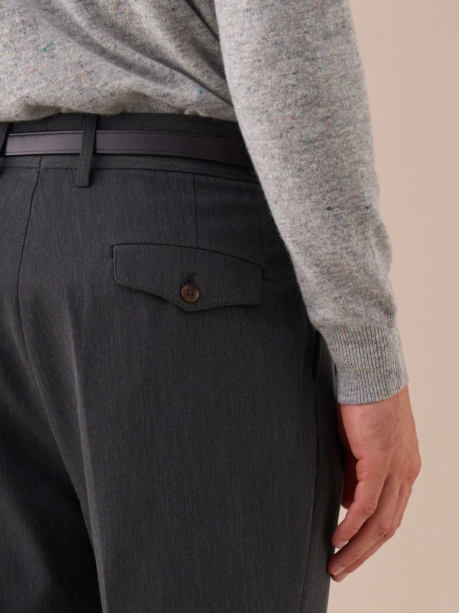 Marini Livorno Double Pleated Belt Loop Pants