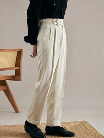 Marini Amalfi High-Waist Linen Trousers