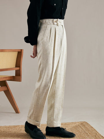 Marini Amalfi High-Waist Linen Trousers