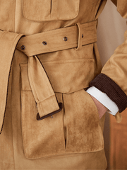 Marini Suede-Style Vintage Hunting Jacket