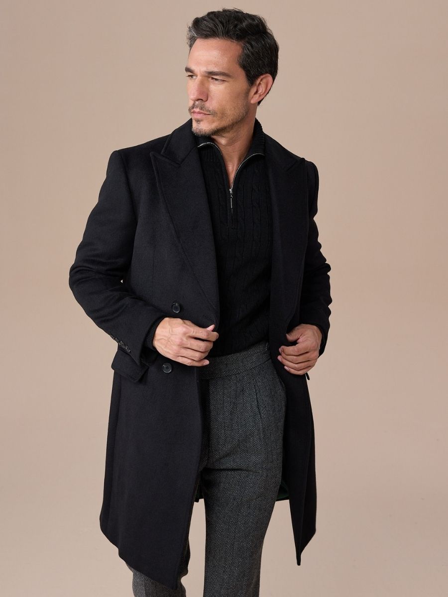 Marini Wool Blend Chesterfield Overcoat
