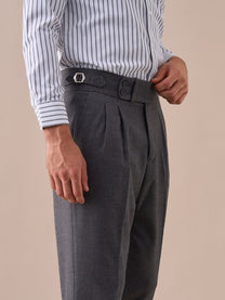 Marini Napoli High Waisted Double Pleated Pants