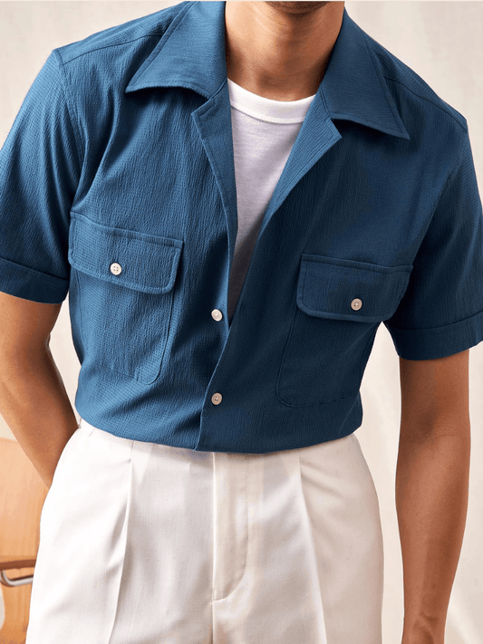 Marini Seersucker Short-Sleeve Shirt