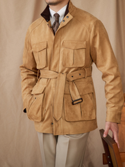 Marini Suede-Style Vintage Hunting Jacket