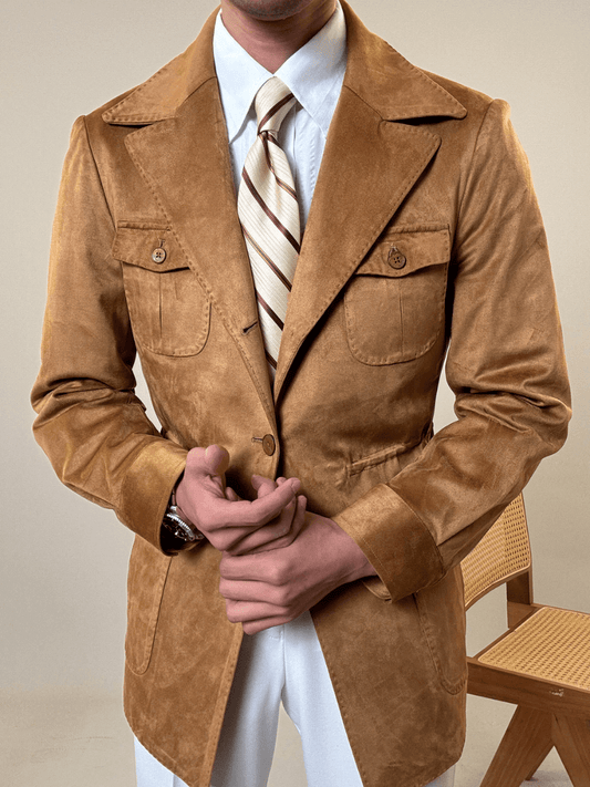 Marini Classic Suede Safari Blazer