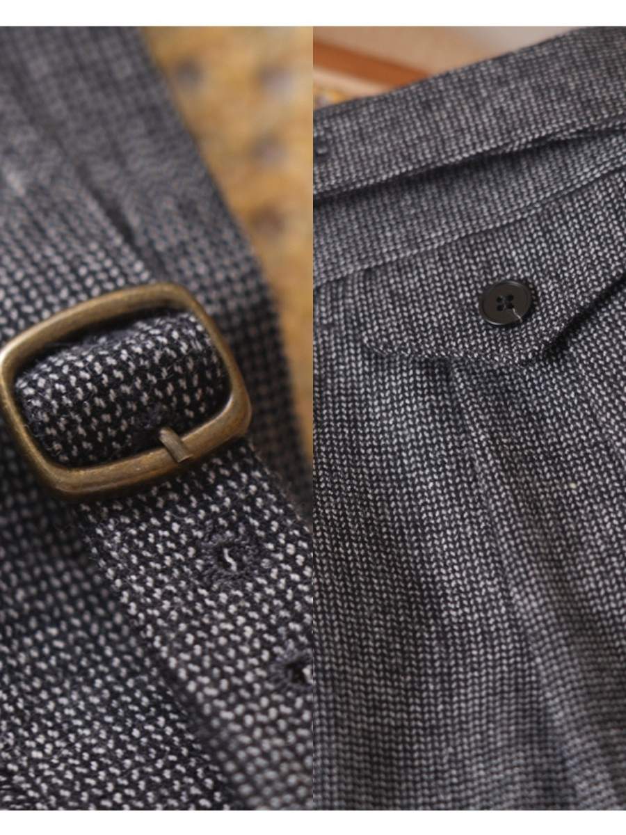 Marini Bergamo High Waisted Wool Grukha Trousers